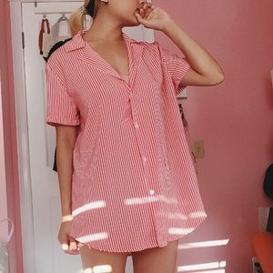 Korean oversized button up